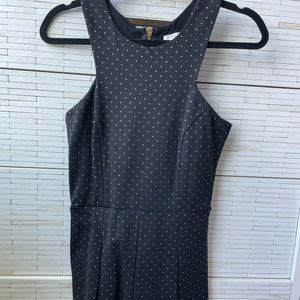 Dolce Vita Womens Size S Hoytt Metallic Gold Dots Black Knit Romper Cut Out Back